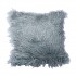 Coussin fourrure uni à poils longs, 45x45CM - SHAGGY Couleur Bleu
