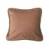 Plain fabric cushion with woven jute border, 44x44 cm - HAZEL Color Pink