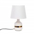 Keramische tafellamp met print, 25x25xH36CM - ALFIE Kleur Wit