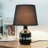 Ceramic table lamp with print, 25x25xH36CM - ALFIE
