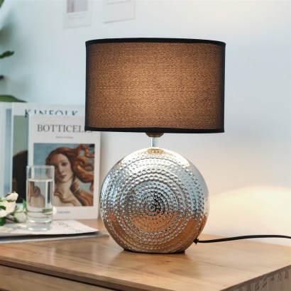 black round table lamp