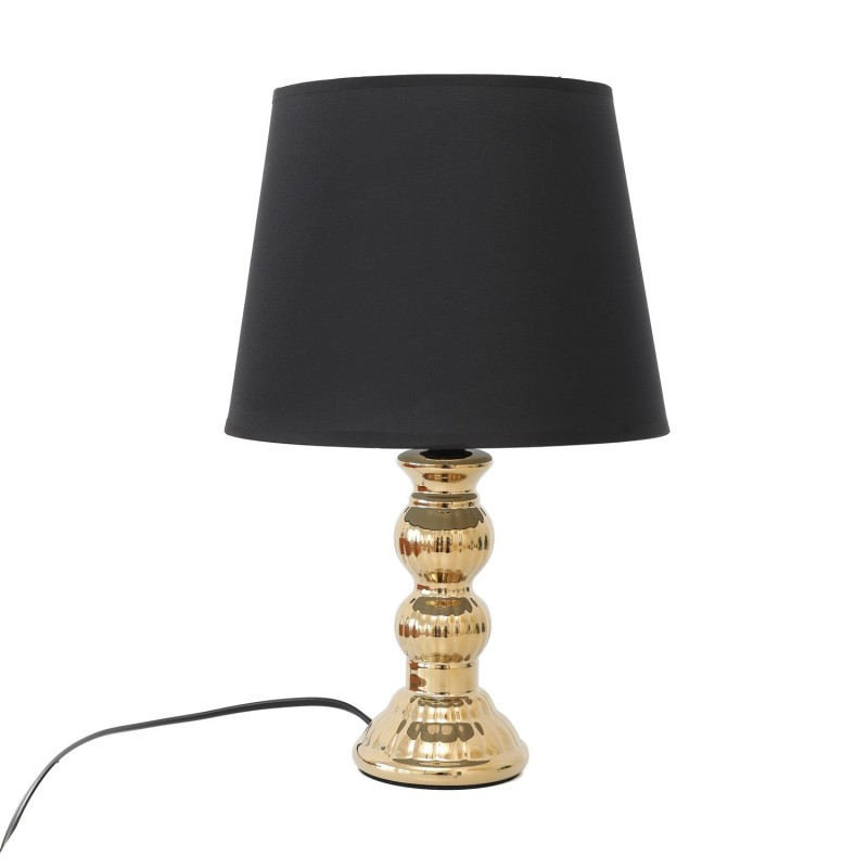 Table Lamp With Candlestick Base And, Brass Candlestick Lamp With Black Shade