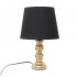 Tafellamp met kandelaarvoet en zwarte kap, 24x18xH42CM - YUNA Kleur  Gouden