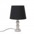 Tafellamp met kandelaarvoet en zwarte kap, 24x18xH42CM - YUNA Kleur Grijs