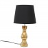Tafellamp met design kroonluchter en zwarte kap, 24x18xH42CM - ANTÉA Kleur  Gouden