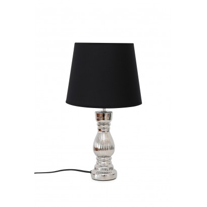 Table Lamp With Design Chandelier And, Silver Table Lamps With Black Shades