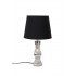 Tafellamp met design kroonluchter en zwarte kap, 24x18xH42CM - ANTÉA Kleur Grijs