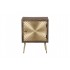 Table de chevet en bois avec porte dorée, 45x33xH60CM - AJMAN