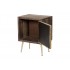 Table de chevet en bois avec porte dorée, 45x33xH60CM - AJMAN
