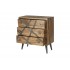 Commode en bois avec tiroirs à motif, 75x35xH80CM- LUND