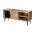 Wooden TV stand with patterned doors, 130x40xH60CM - LUND