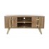 Wooden TV stand with golden metal handles, 130x40xH60CM- BORAS
