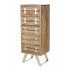 Wooden shelf with golden metal handles, 45x38xH115CM - BORAS