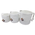 Set of 3 jute pompom storage baskets with hanses, D20xH20 / D25xH25 / D30xH30CM - SWOLI Color White