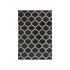 Tapis Shaggy style berbère, 160x230 cm-Verso Couleur Noir