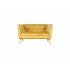 2-seater velvet sofa 72X128,5XH75,5CM - HARRIS Color Yellow