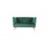 2-seater velvet sofa 72X128,5XH75,5CM - HARRIS Color Green