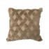 Plush cushion with cutting X design, 43x43cm, 400g Color Camel