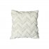 Plush cushion with cutting W design, 43x43cm, 400g Color White