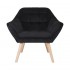 Upholstered velvet armchair - Oslo Color Black
