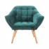 Upholstered velvet armchair - Oslo Color Green