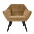 Upholstered velvet armchair - Oslo Color Brown