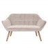 Oslo 2 seater bench sofa in suede Color Beige