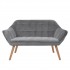 Oslo 2 seater bench sofa in suede Color Grey