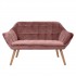 Oslo 2 seater bench sofa in suede Color Pink