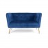 2-seater velvet sofa 72X128,5XH75,5CM - HARRIS Color Blue