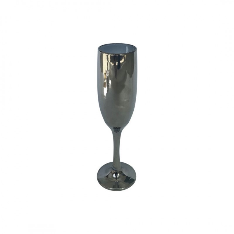 Champagneglas in amberglas, D5xH22 cm