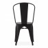 Set of 2 industrial dining room chairs with wooden seat inspired by Tolix