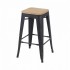 Industrial bar stool inspired by tolix H66CM Color noir mat