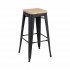 Industrial bar stool inspired by tolix Color MAT H76CM Color noir mat
