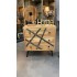 Wooden chest of drawers with pattern, 75x35xH80CM- LUND