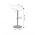 Upholstered height adjustable kitchen stool