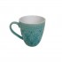 Ceramic mug with pattern - AGATHINE Color bleu turquoise 