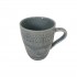 Ceramic mug with pattern - AGATHINE Color Grey
