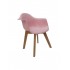 Children's chair in PP, natural legs, 42x42xH56 cm Color Pink