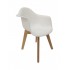 Children's chair in PP, natural legs, 42x42xH56 cm Color White