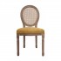 Velvet/canvas chair, wooden legs, 48X46XH96 CM - MÉDAILLON Color Orange