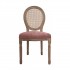 Velvet/canvas chair, wooden legs, 48X46XH96 CM - MÉDAILLON Color Pink