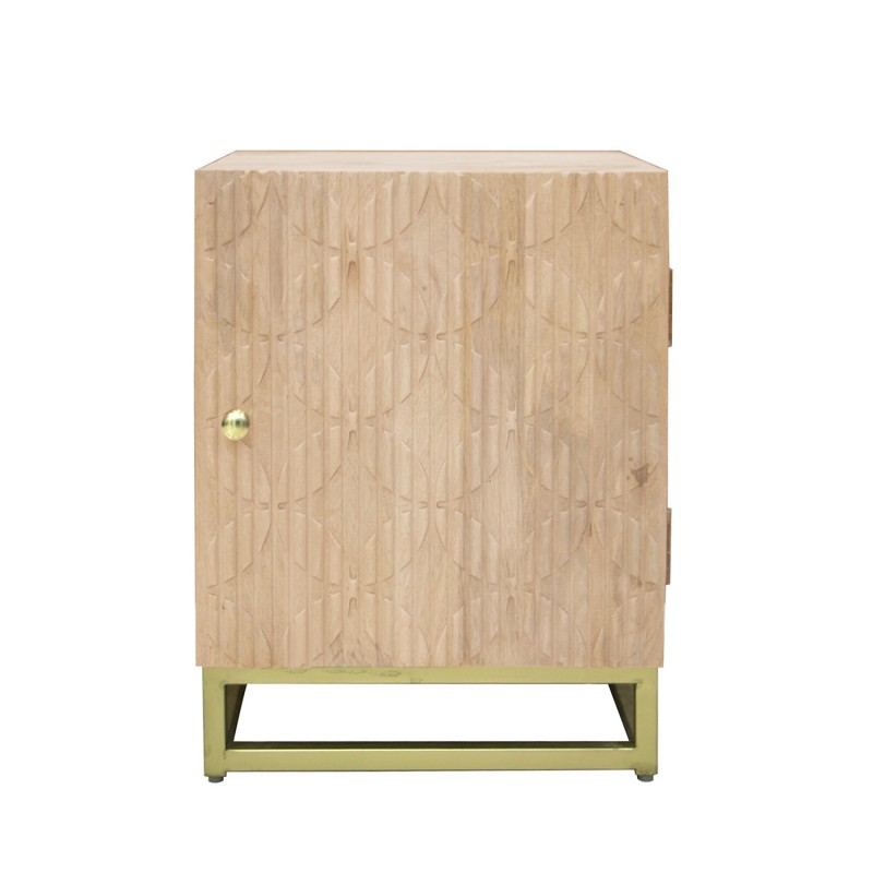 Wooden bedside table with door, 40x35xH52CM - ASKIM
