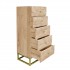 Commode en bois av/5 tiroirs, 45x36xH105CM - ASKIM