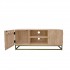 Wooden TV stand with 2 doors, 2 levels, - ASKIM
