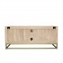 Wooden TV stand with 2 doors, 2 levels, - ASKIM