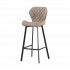 Bar stool high chair quilted seat height 72cm Color Taupe