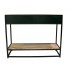 Wood and black metal console, 2 levels, 100x36xH80CM