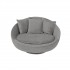 Armchair Rossi 1 Place Round swivel 124x106x76cm Color Grey