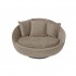 Armchair Rossi 1 Place Round swivel 124x106x76cm Color Taupe